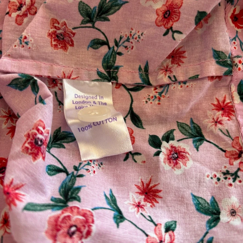 Rachel Riley Girls 6Y Pink Floral Cotton Dress Peter Pan Collar - Picture 5 of 6